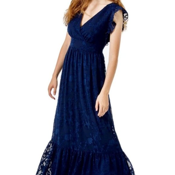 Lilly Pulitzer Dresses & Skirts - NWT Lilly Pulitzer Navy Gold Chiffon Dress 2